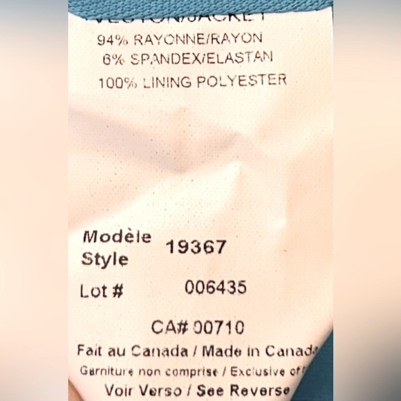 Joseph Ribkoff Art to Wear European-Inspired Vibrant Full Zip Jacket, 18 (XL) - Picture 8 of 11